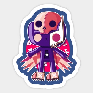 Violet Skull Hat POPO Sticker